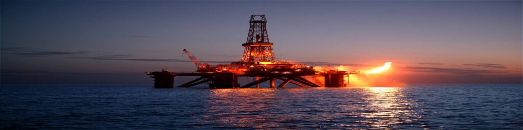 Oil rig in sea
